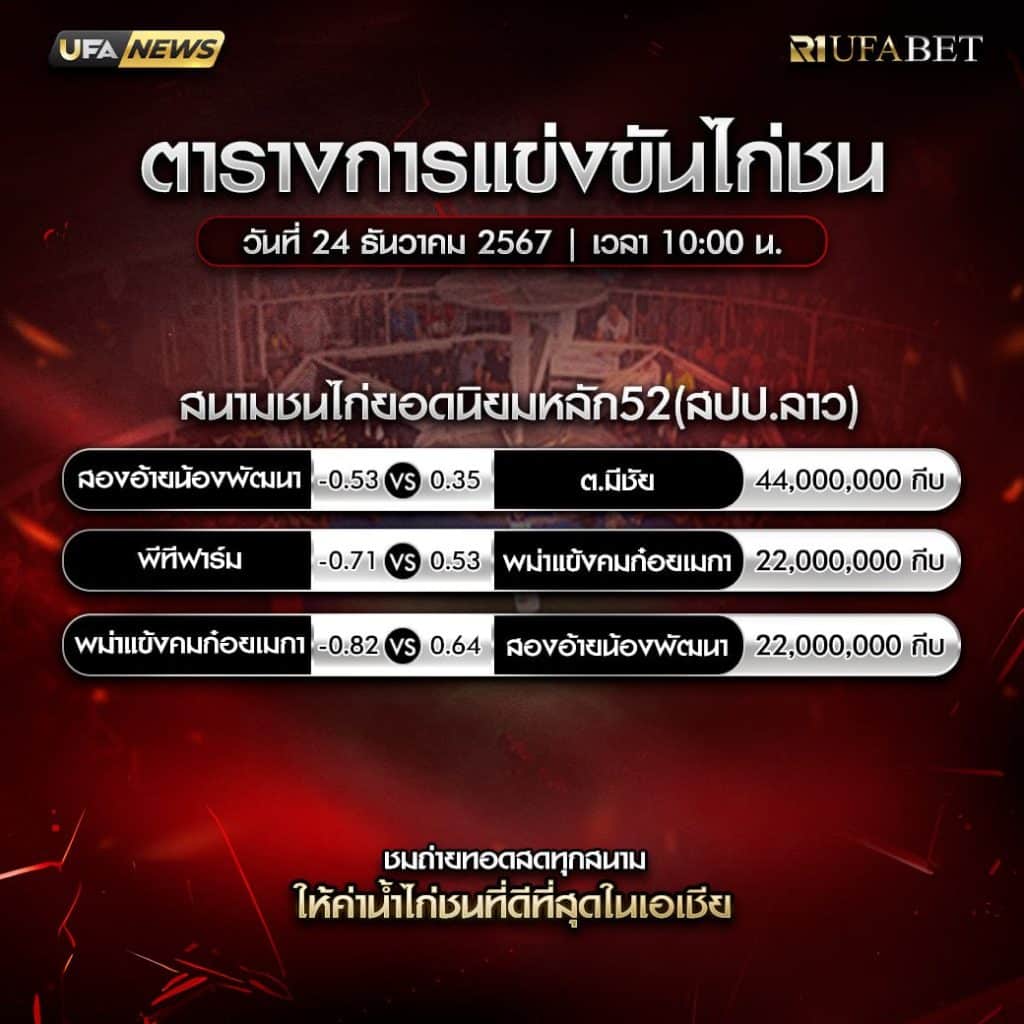 ตารางไก่ชน24-12-67