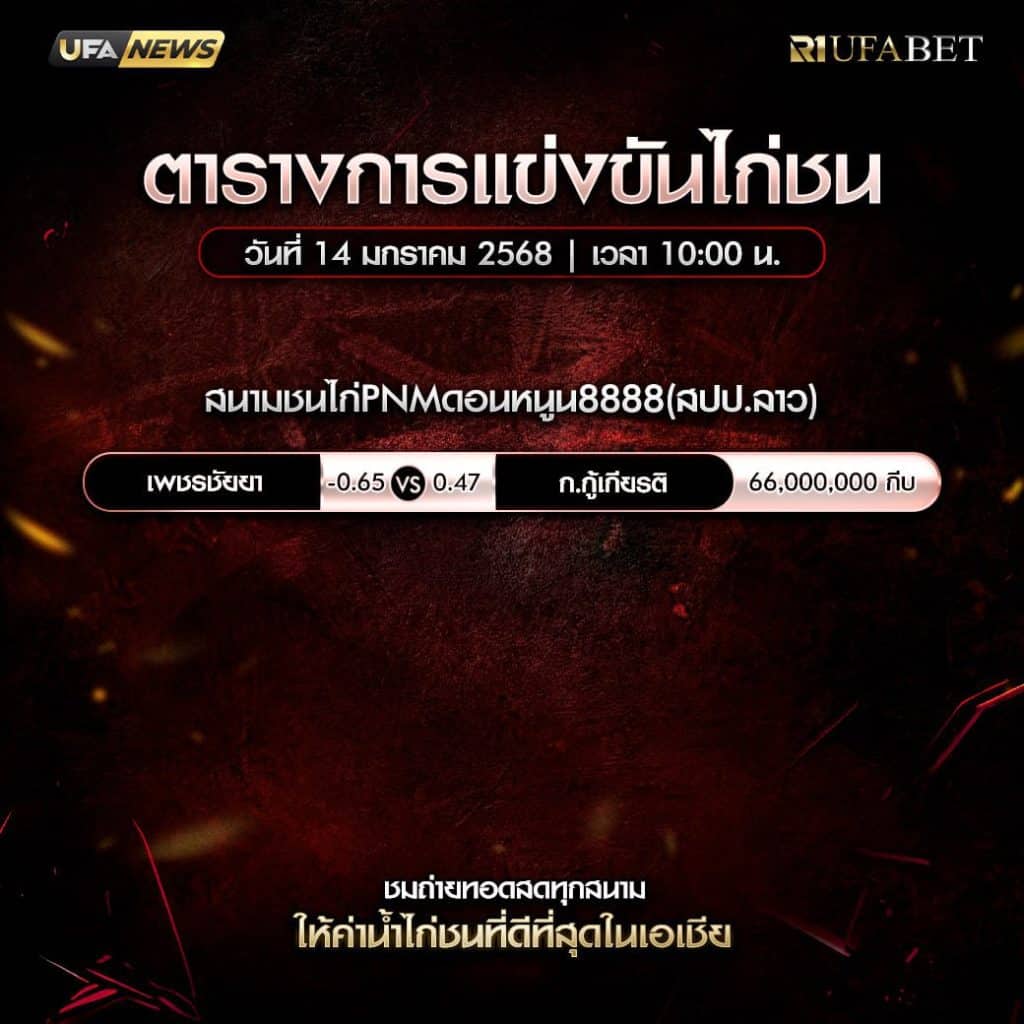 ตารางไก่ชน 14-01-68