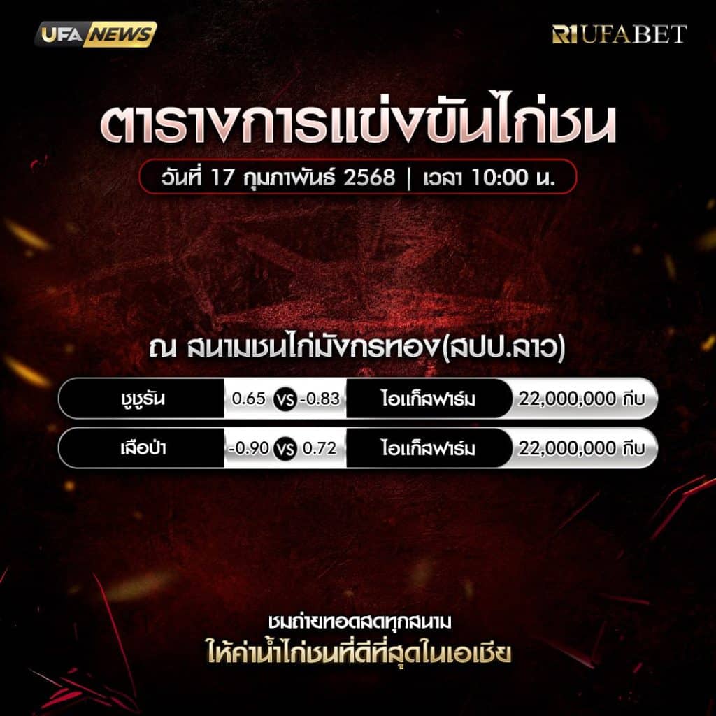 ตารางไก่ชน17-02-68
