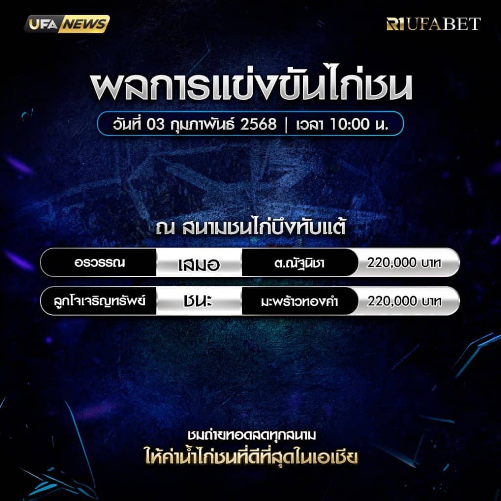 ผลไก่ชน 03-02-68