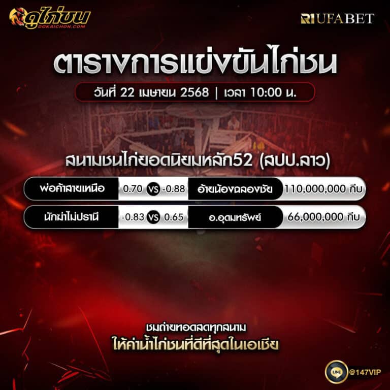 ตารางไก่ชน22-04-68