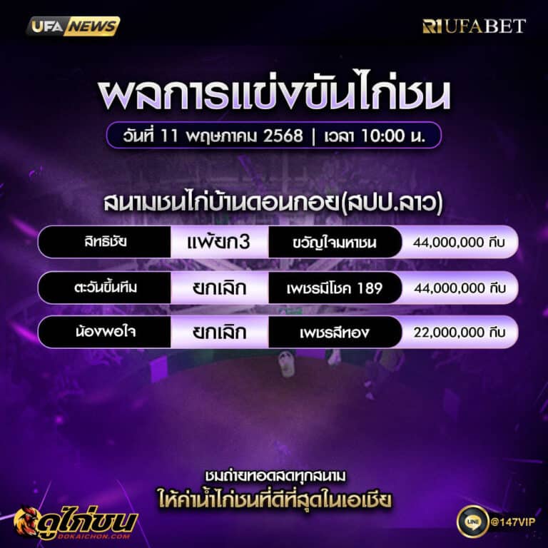 ผลไก่ชน11-05-68