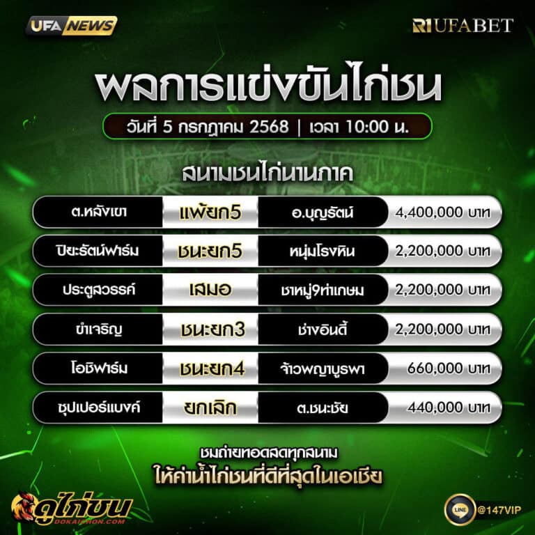 ผลไก่ชน05-07-68