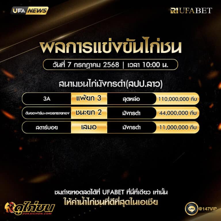ผลไก่ชน07-07-68