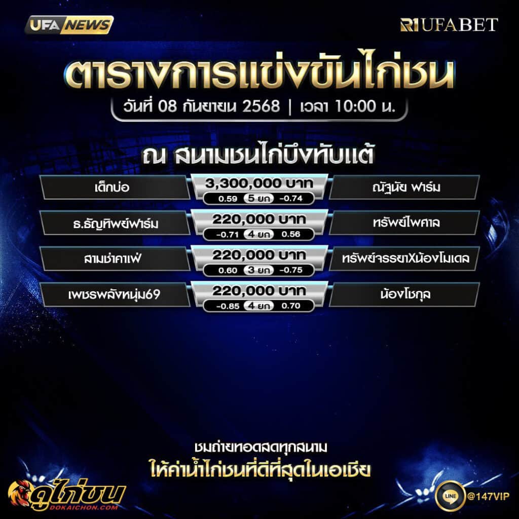 ตารางไก่ชน08-09-68