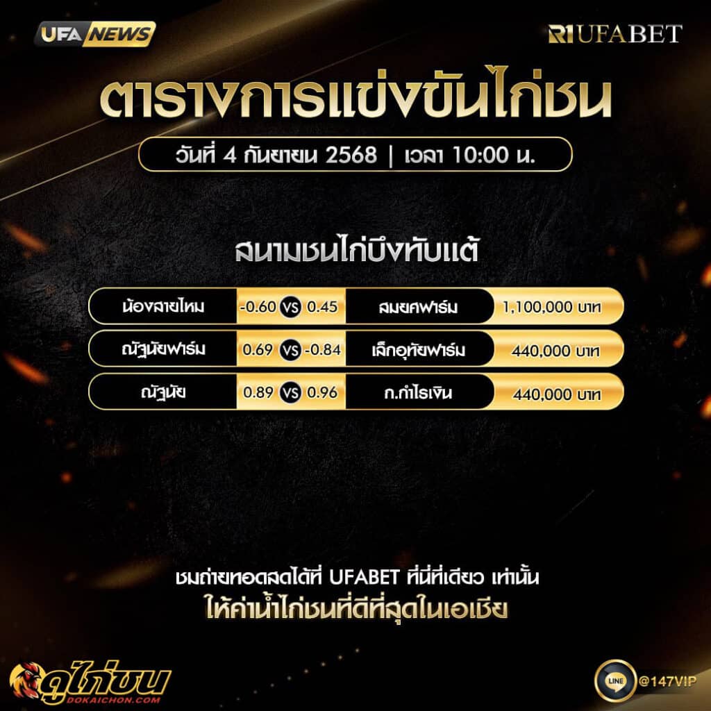 ตารางไก่ชน04-09-68