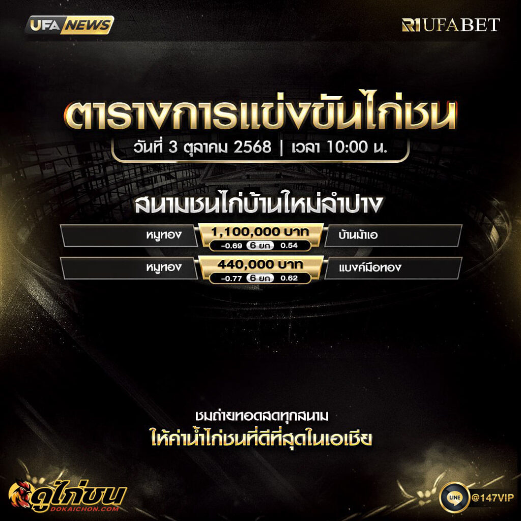 ตารางไก่ชน03-10-68