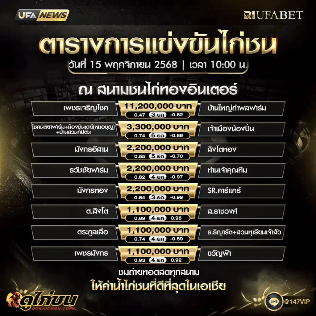 ตารางไก่ชน15-11-68