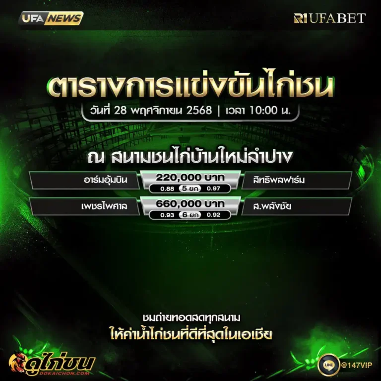 ตารางไก่ชน28-11-68