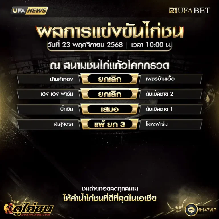 ผลไก่ชน 23-11-68