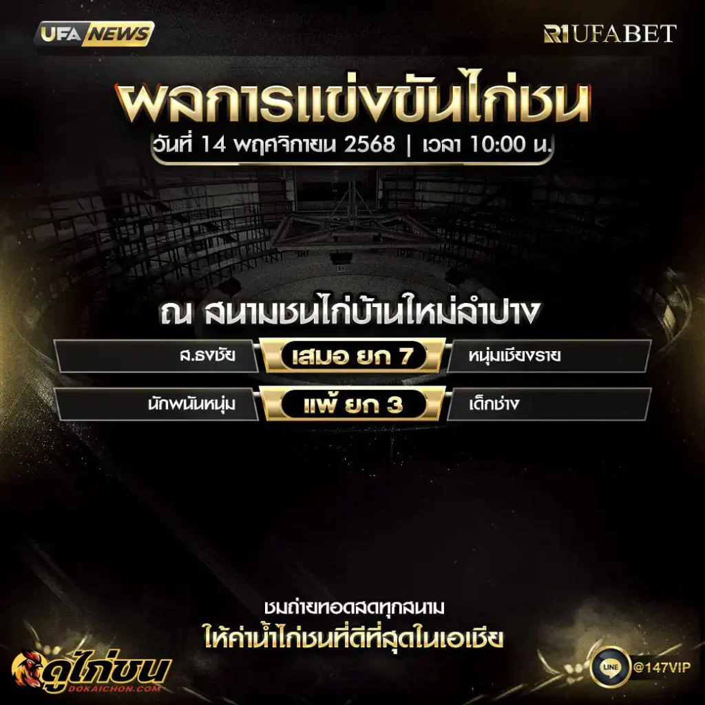 ผลไก่ชน14-11-68
