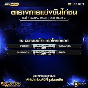 ตารางไก่ชน 7-12-68