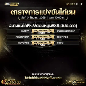 ตารางไก่ชน05-12-68