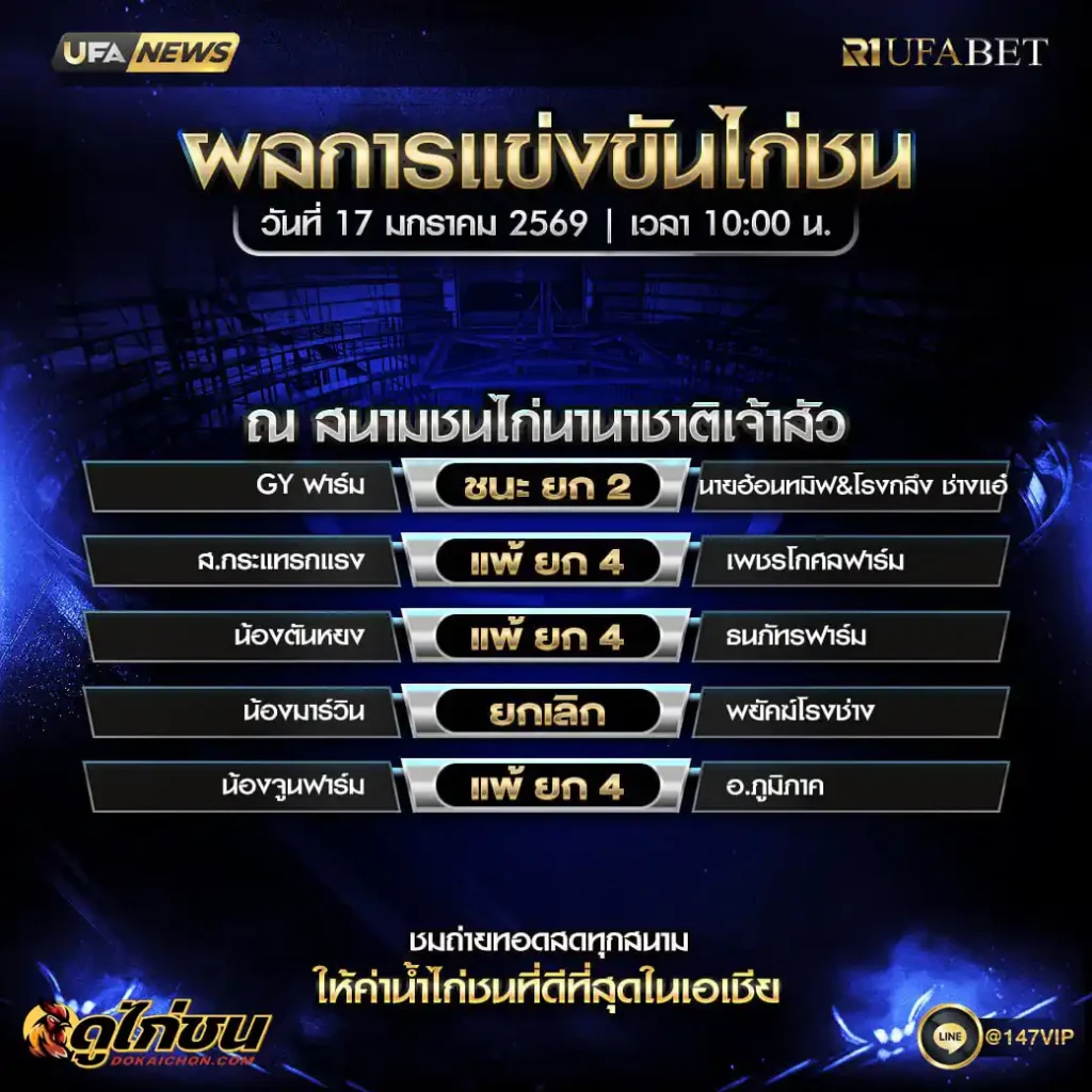 ผลไก่ชน 17-1-69